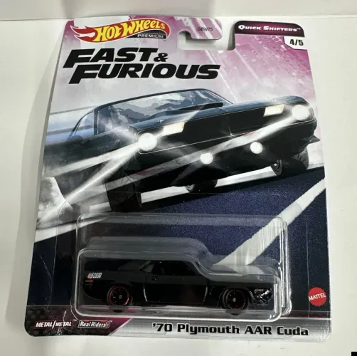 Hot Wheels Premium Velozes e Furiosos Quick Shifters 4/5 ?70 Plymouth AAR Cuda