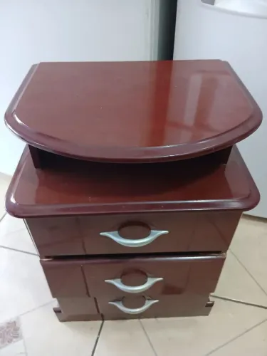 CRIADO MUDO RUBI MADEIRA MDF 3 GAVETAS