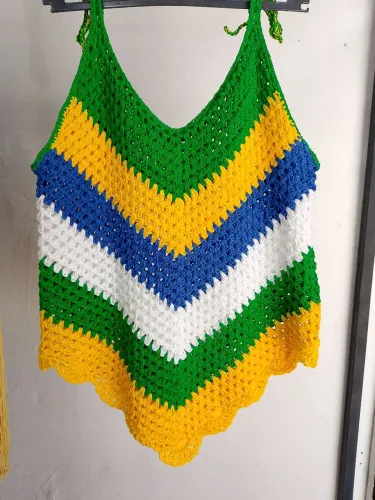 Regata crochê Brasil 
