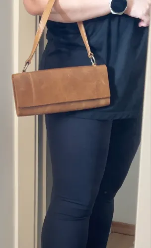 Bolsa de ombro caramelo