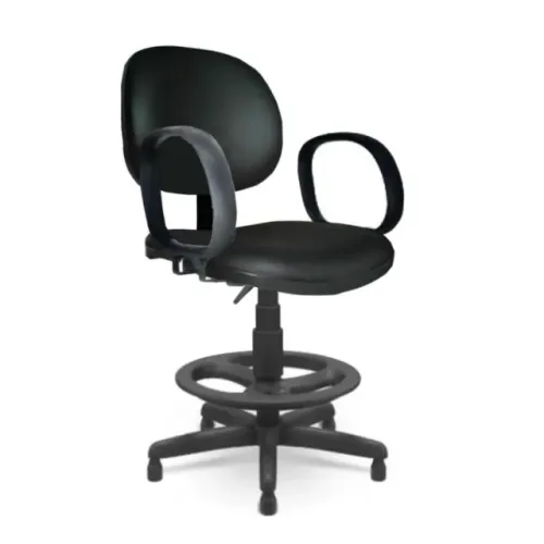 Cadeira Caixa Executiva Com Braço Corsa Preta Ergonômica Regulável Premium 35026