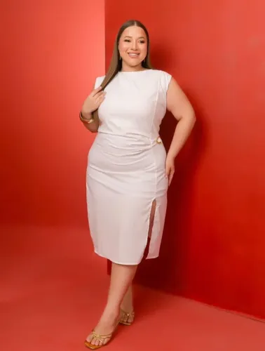 Vestido branco 48 a 52 