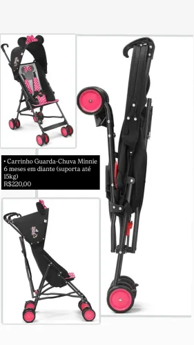 Carrinho guarda-chuva Minnie