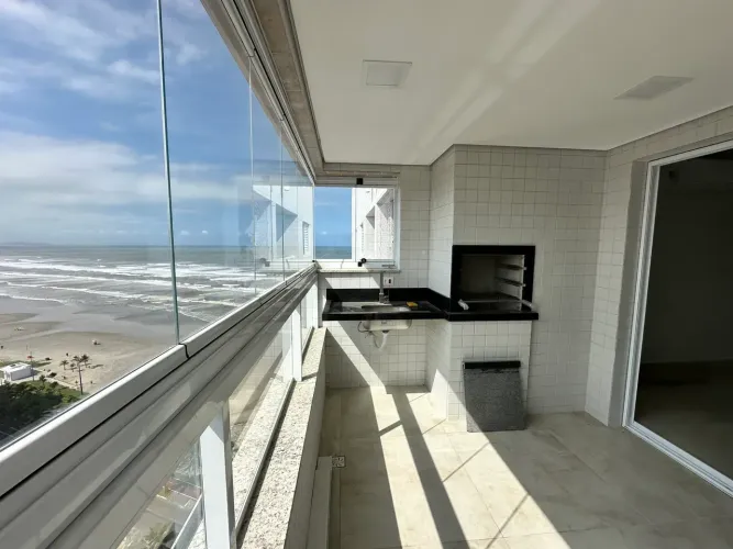 Apartamento Vista mar, mobiliado para locação no Bairro caiçara em Praia Grande por apenas
