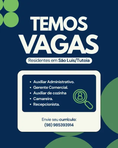 VAGAS NO RAMO DE HOTELARIA