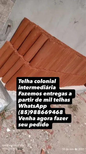 Telha colonial de primeira e intermediária direto de russas 