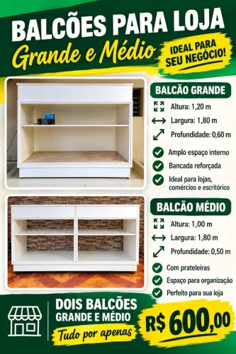 Vindo balcão de loja