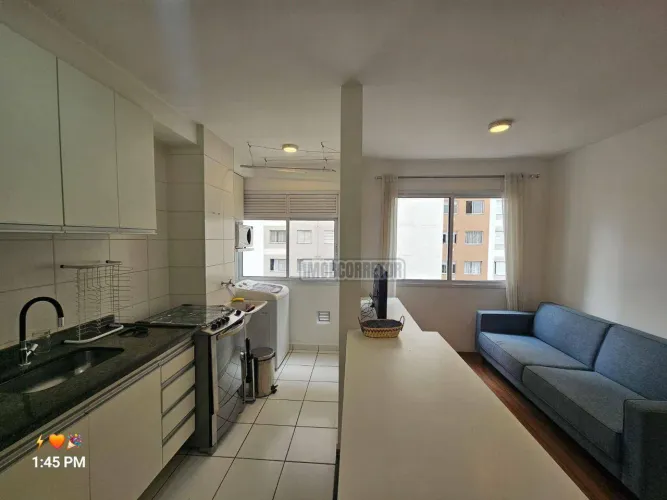 Apartamento mobiliado para locação com 31 m² na torre Sonho, Condomínio Barra Viva, Água B
