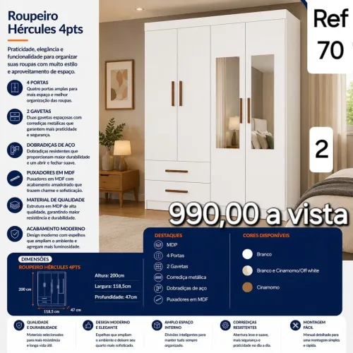 Guarda roupa de casal 