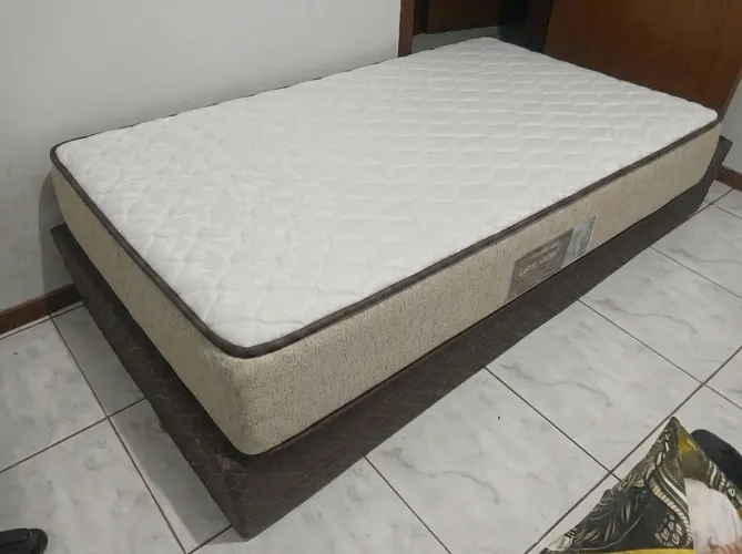 Cama de Solteiro - Colchão e box