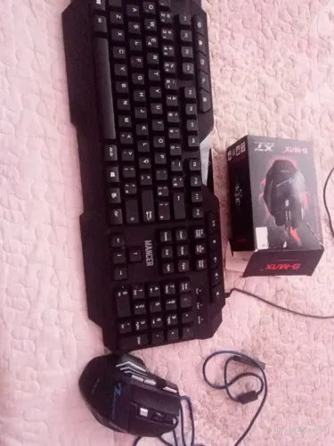 Kit teclado e mouse mancer, preto, com fio