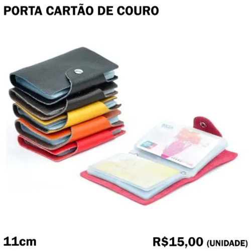 Porta Cartão de Couro