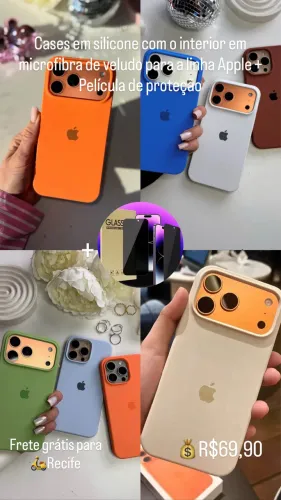 Capa iPhone 17 pro max + película 3D 