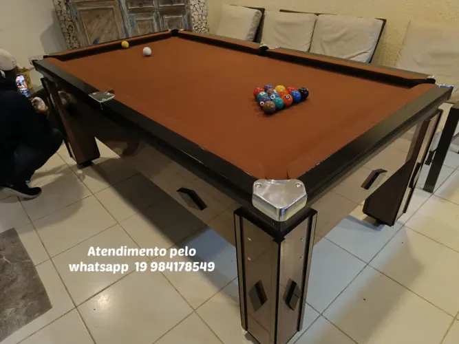 Mesa de sinuca mesa de bilhar a melhor da região com campo de ardósia
