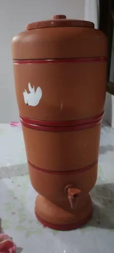 Filtro barro 6 litros com vela nova e boia torneira.