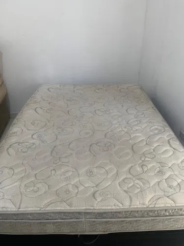 Kit cama box baú com colchão casal