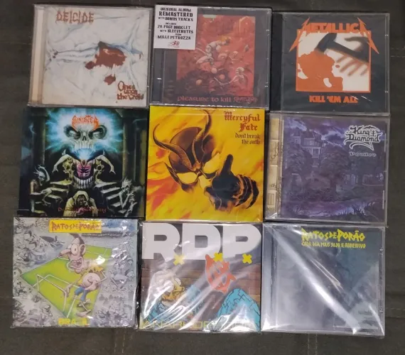 Lote 9 Cds de Metal