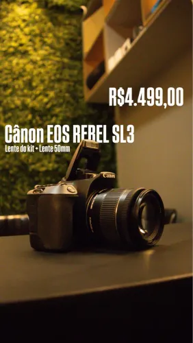 Câmera Cânon EOS Rebel SL3