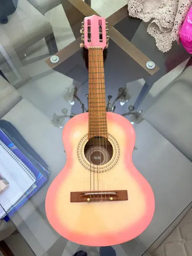 Violão infantil Roos rosa 