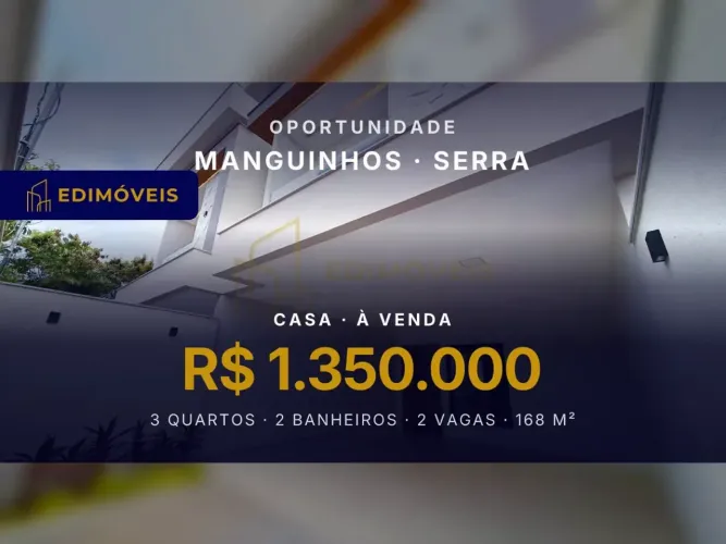 Manguinhos: Casa 3 quartos com área gourmet e churrasqueira