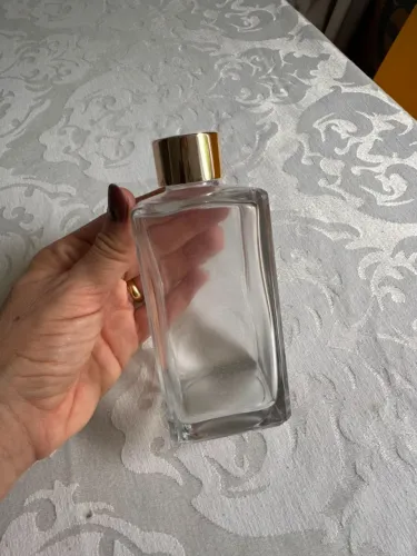 Frasco Square transparente 250 ml - novo para aromatizador