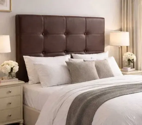 CABECEIRA ESLOVENIA 1.60 QUEEN ESTOFADOS CORINO EM 2 CORES - APROVEITE A PROMOÇÃO