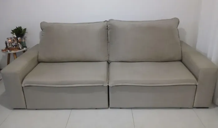 Sofá Retrátil Cinza