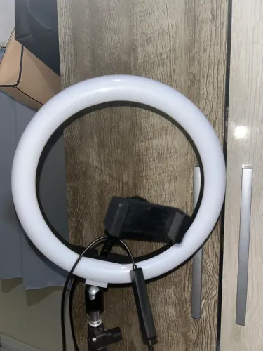 Ring Light RGB 26 cm com tripé e suporte para celular