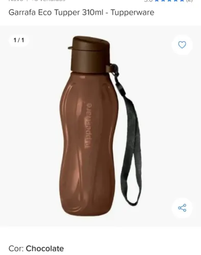 Garrafa tupperware 310ml original. 