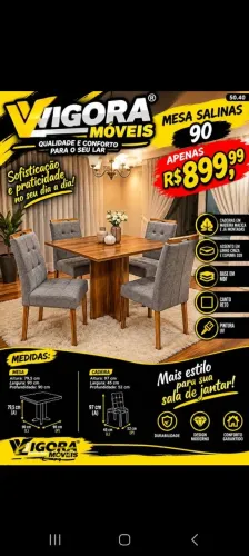 Mesa salinas linda!!!!! Temos todos os móveis pra sua casa.