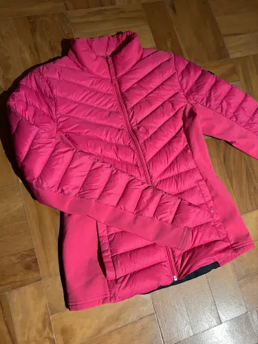 casaco puffer hollister rosa novo