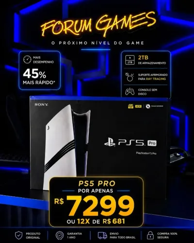 PlayStation 5 Pro novo lacrado