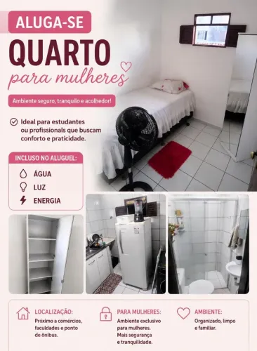 Aluga-se Quarto para Mulheres