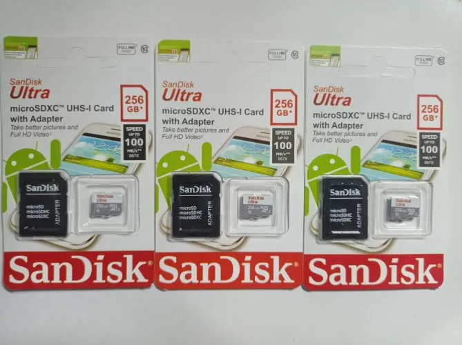 2 Cartão memória SanDisk 256gb