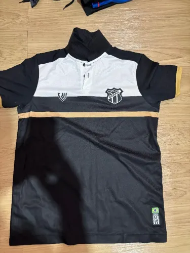 Camisa polo Ceara SC - Branca e preta
