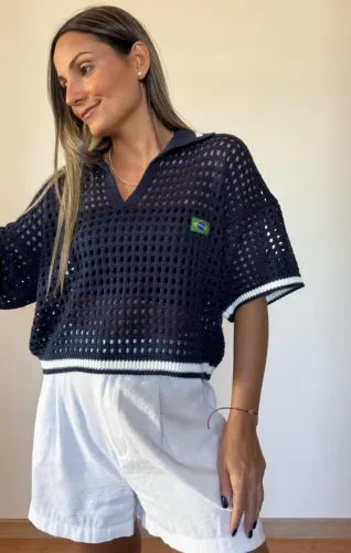 Tricot Cropped Brasil