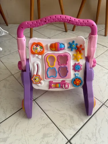 Andador Infantil Primeiros Passos Rosa/Lilás