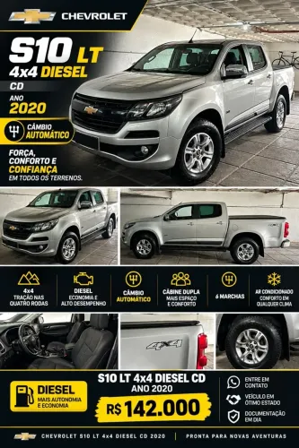 Chevrolet S10 Pick-up LT 2.8 TDI 4X4 CD Diesel AUT 2020