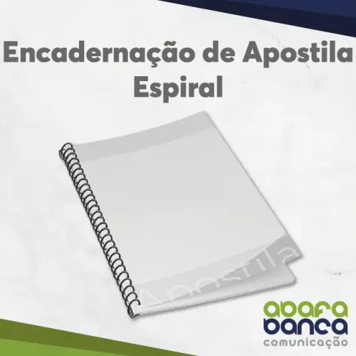 Encadernação de Apostila em espiral
