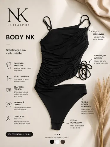 Body preto NK tamanho P
