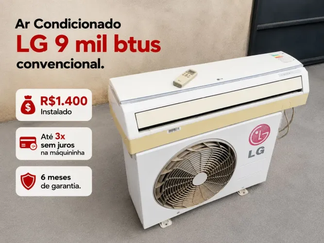 Ar condicionado 9 mil btus LG Convencional