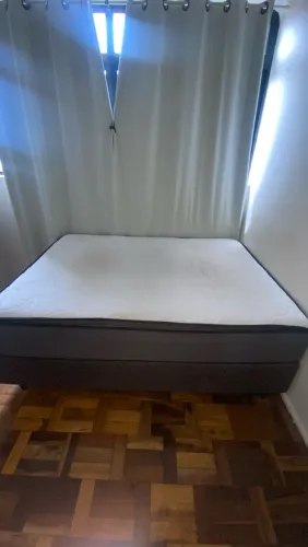 Cama Box Casal Completa (Colchão + Base) - Motivo Mudança