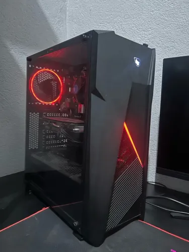 Gabinete Gamer Mancer Mid Tower Preto - Lateral em Vidro Temperado + 3 Fans Inclusas