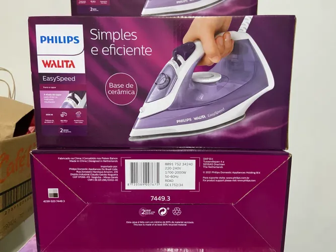 Ferro de Passar a Vapor Philips Walita 220v EasySpeed NOVO