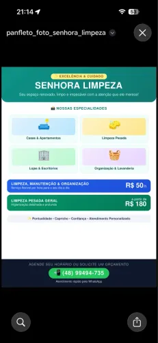 Faxina hora 50$