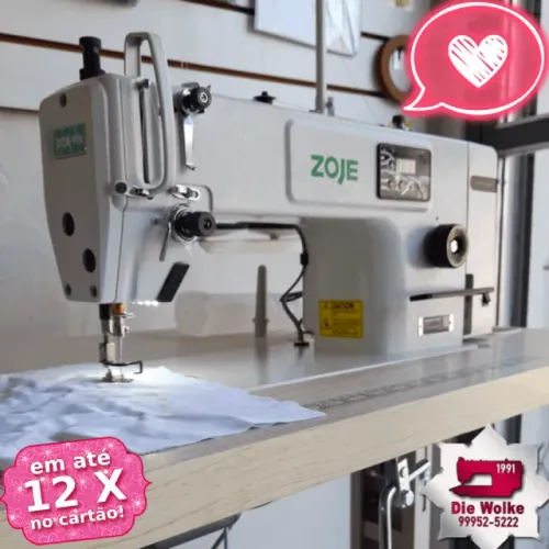 Máquina de Costura Nova - Reta Direct Drive Zoje c/ Corte de Linha