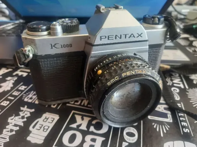 câmera analógico pentax k 1000 para manutenção 