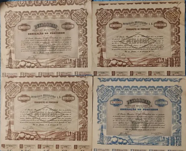 Título de obrigação anos 50 Petrobras 