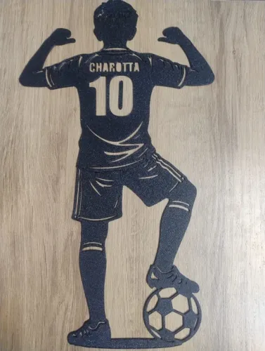 Silueta de jogador Nome e Número Personalizado