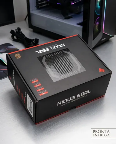 Fonte Gamer Pichau Nidus 650l 650w 80 Plus Bronze Pfc Ativo - Lacrado Entregamos